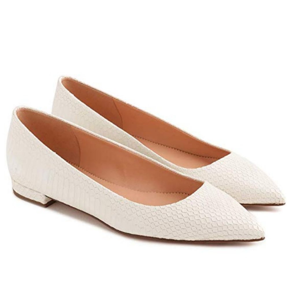 J.Crew Women's Pointy Toe Flat in Python